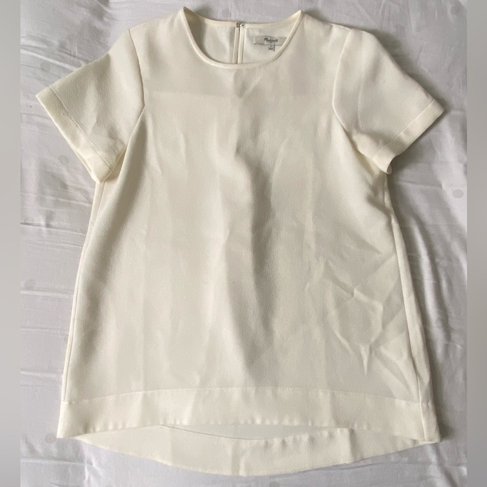 Madewell white crepe top